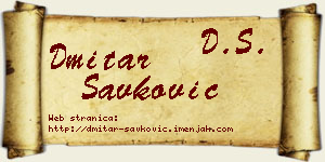 Dmitar Savković vizit kartica